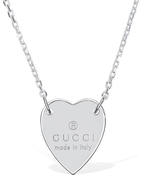 collana gucci cuore|Collane Argento Eleganti .